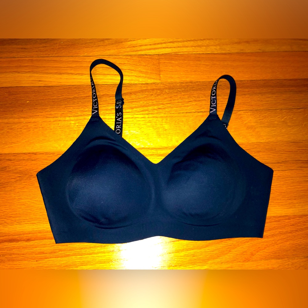 VS T-Shirt Lightly Lined Comfort Bra sz S navy blue
